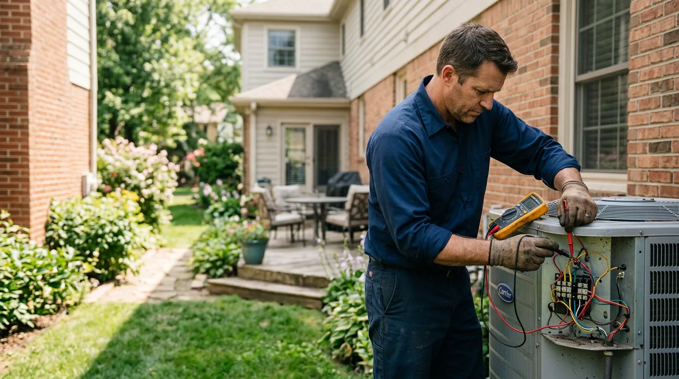 HVAC technician working near Lake Delton, WI